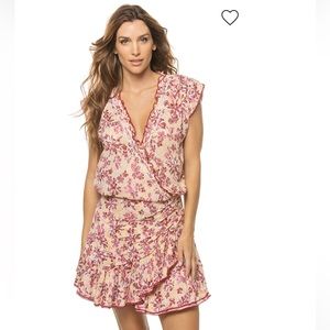 Poupette St Barth Estelle Mini Dress in Yellow Cactus in Small